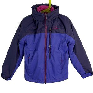 LL Bean Adventure Seeker 3 in 1 Winter Ski Jacket Hooded Little Girls M (5-6)